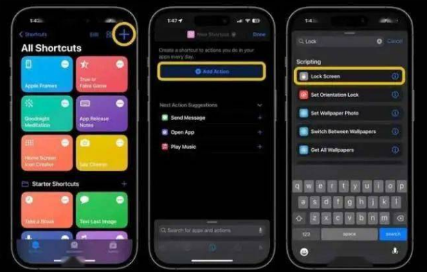 会昌苹果14锁屏维修店分享iPhone14升级iOS16.4后如何创建锁屏快捷方式 